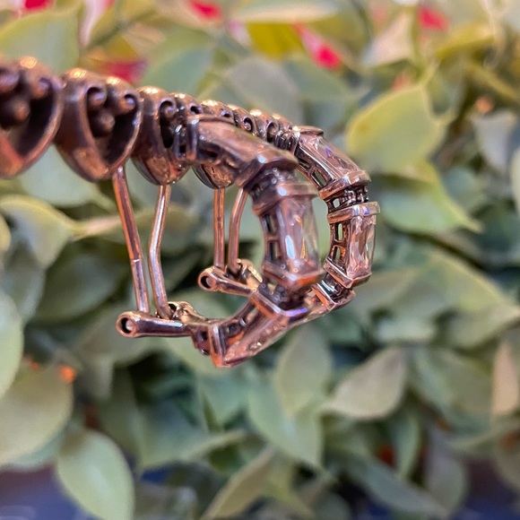 Silpada C1956 RARE Cubic Zirconia Omega Clip on Sterling Silver Earrings - Picture 12 of 16